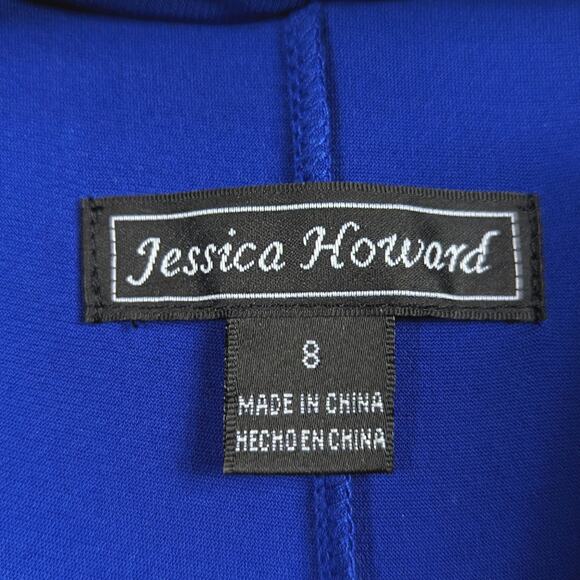 Jessica Howard Dress Women's Size 8 Blue Jacket Party Cocktail - Picture 4 of 5
